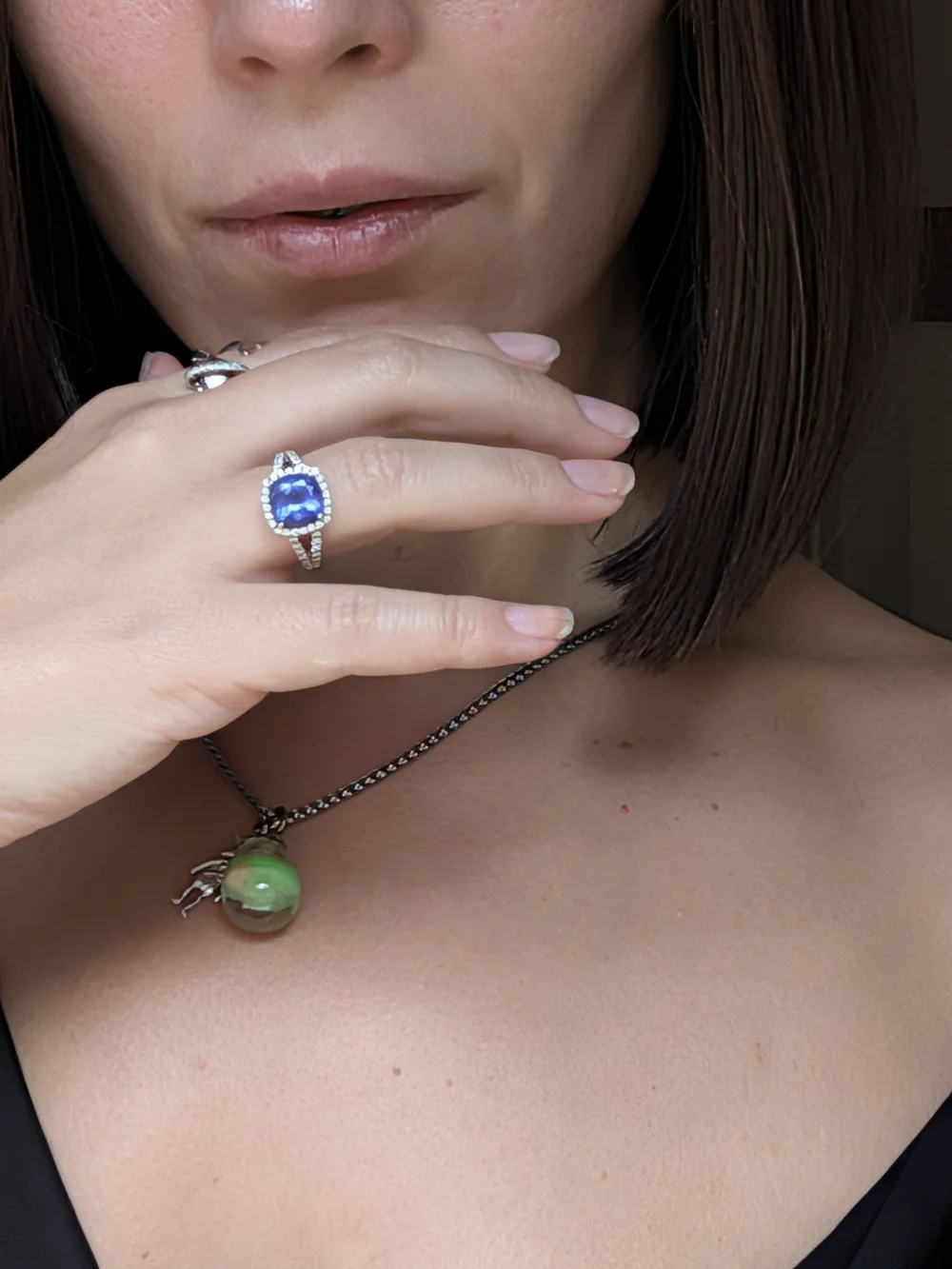 Gold and Purple Gemstone Cocktail Ring - Women Jewelry